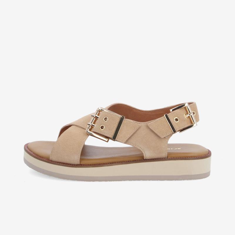 SIGUI CROSS SANDAL W - SUEDE - BEIGE